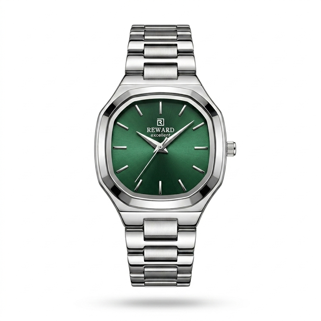 Montre femme Reward Facette Perle — cadran nacré, boîtier octogonal doré, Tunisie