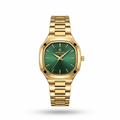 Montre femme Reward Facette Émeraude — cadran vert, boîtier plaqué or, Tunisie