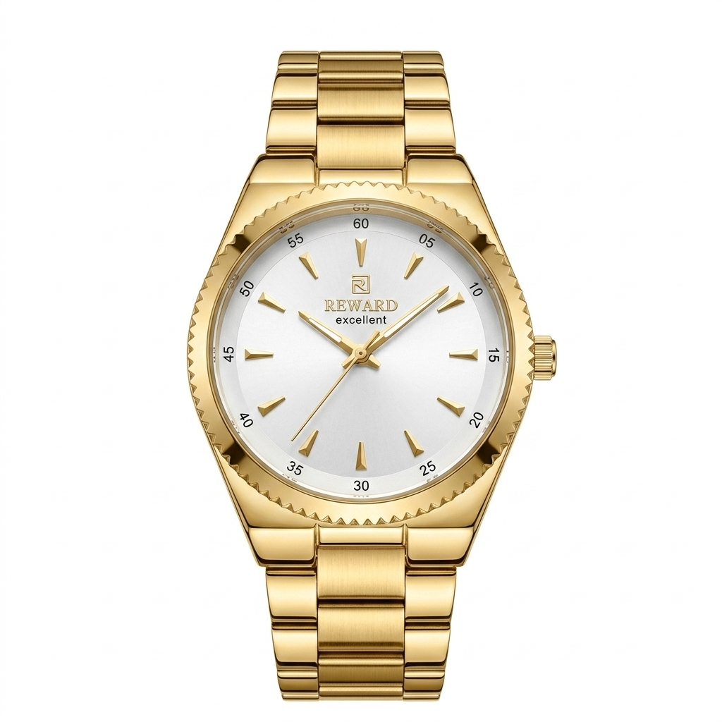 Montre femme Reward Lumière Dorée — tout or cadran blanc, Tunisie