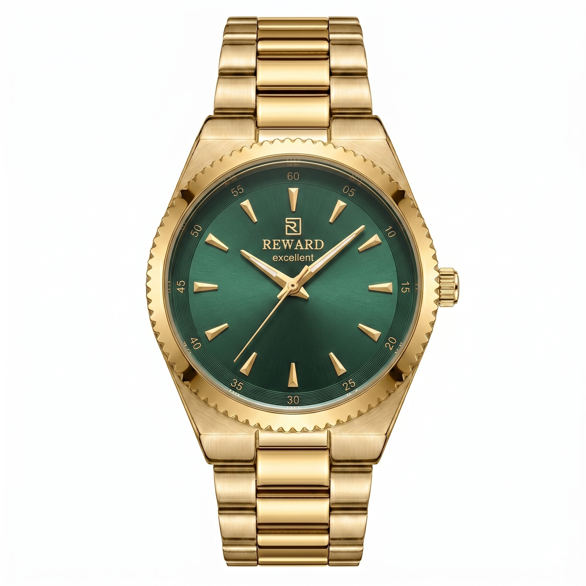 Montre femme Reward Lumière Éden — cadran vert profond boîtier doré, Tunisie
